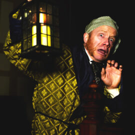 Promo image by Gabi Dawkins from the Duke's 2023 production of A Christmas Carol.
